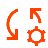 Arrows around a gear