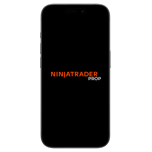 NinjaTrader Prop mobile trading interface on a phone