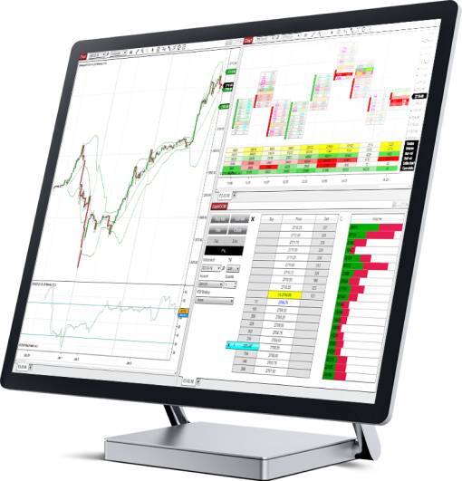 NinjaTrader platform on a Surface device